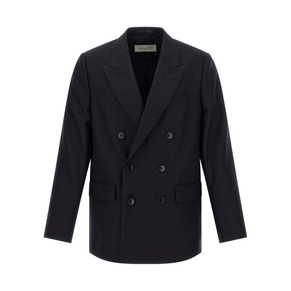Dries Van Noten Blue Wool Men's Blazer